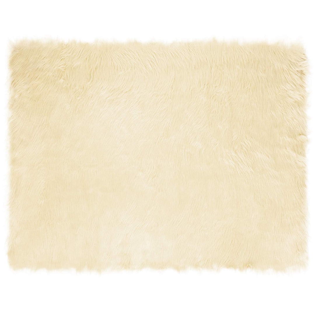 Fuskobbel lammeskindstæppe TAFALLA Cremefarvet 240 x 340 cm