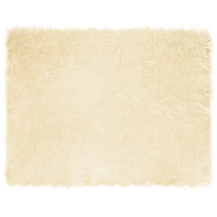 Fuskobbel lammeskindstæppe TAFALLA Cremefarvet 240 x 340 cm