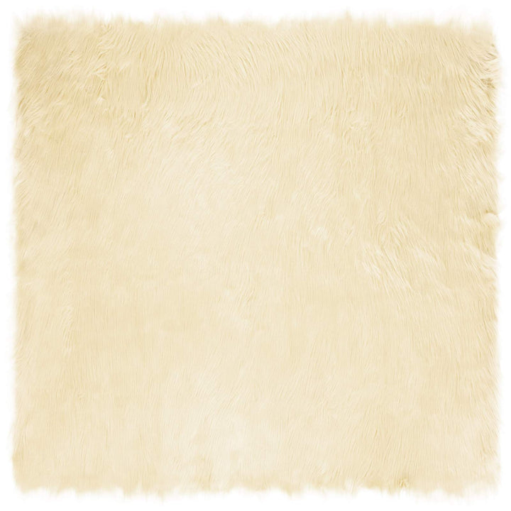 Fuskobbel lammeskindstæppe TAFALLA Cremefarvet 240 x 240 cm