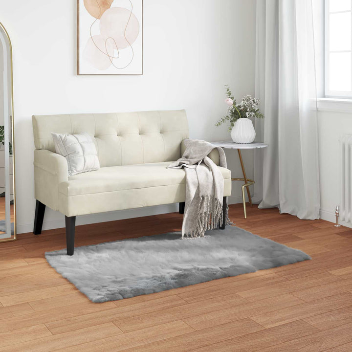 Fuskobbel lammeskindstæppe TAFALLA Grå 80 x 150 cm Polyester