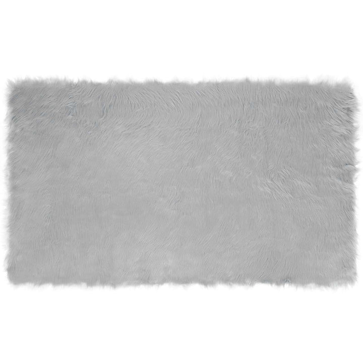 Fuskobbel lammeskindstæppe TAFALLA Grå 100 x 200 cm Polyester