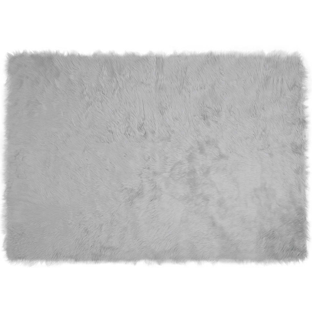 Fuskobbel lammeskindstæppe TAFALLA Grå 120 x 170 cm Polyester