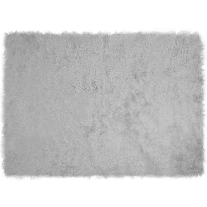 Fuskobbel lammeskindstæppe TAFALLA Grå 160 x 230 cm Polyester