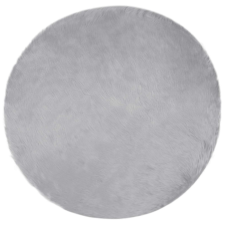 Fuskobbel lammeskindstæppe TAFALLA Grå Ø 200 cm Polyester