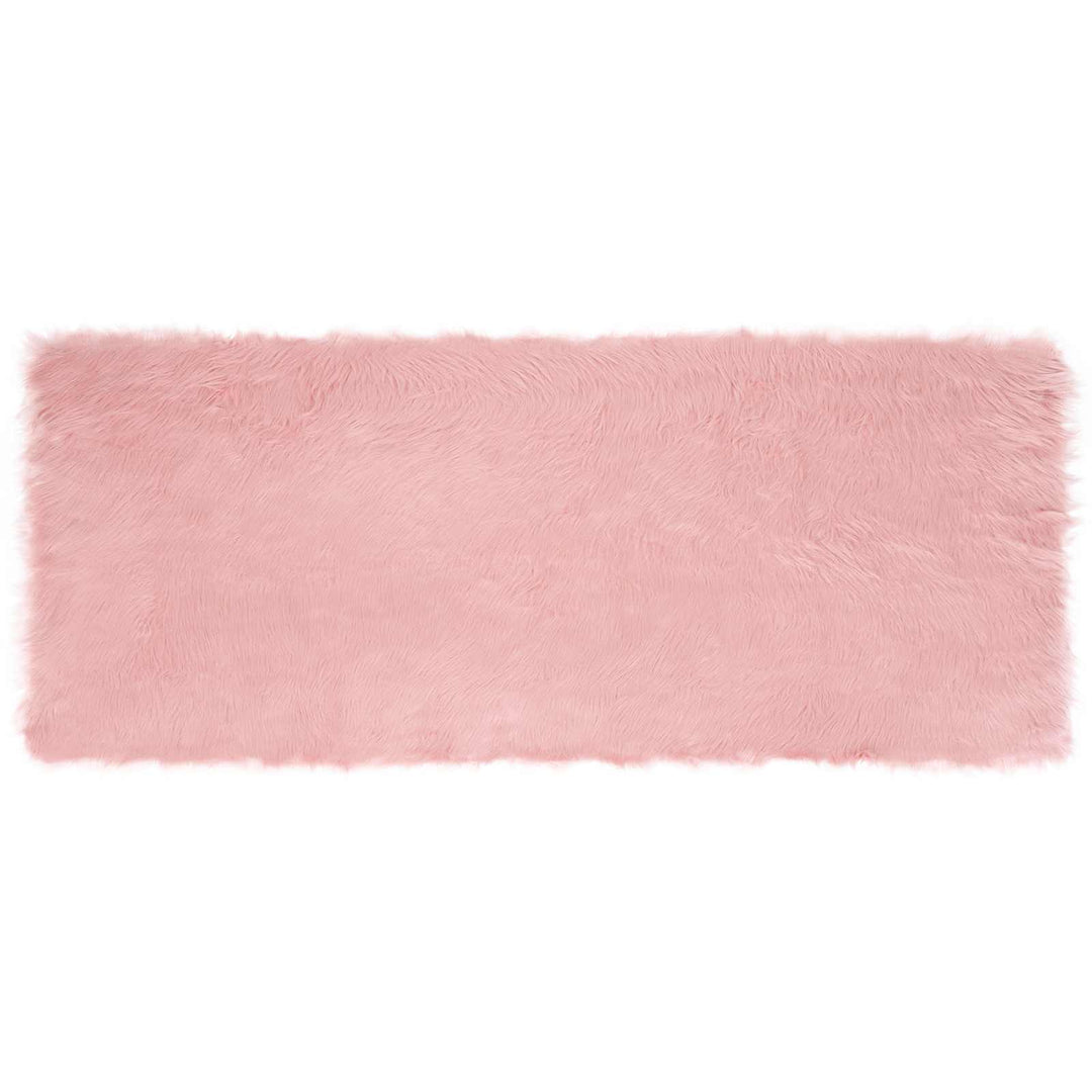 Fuskobbel lammeskindstæppe TAFALLA Lyserød 80 x 200 cm