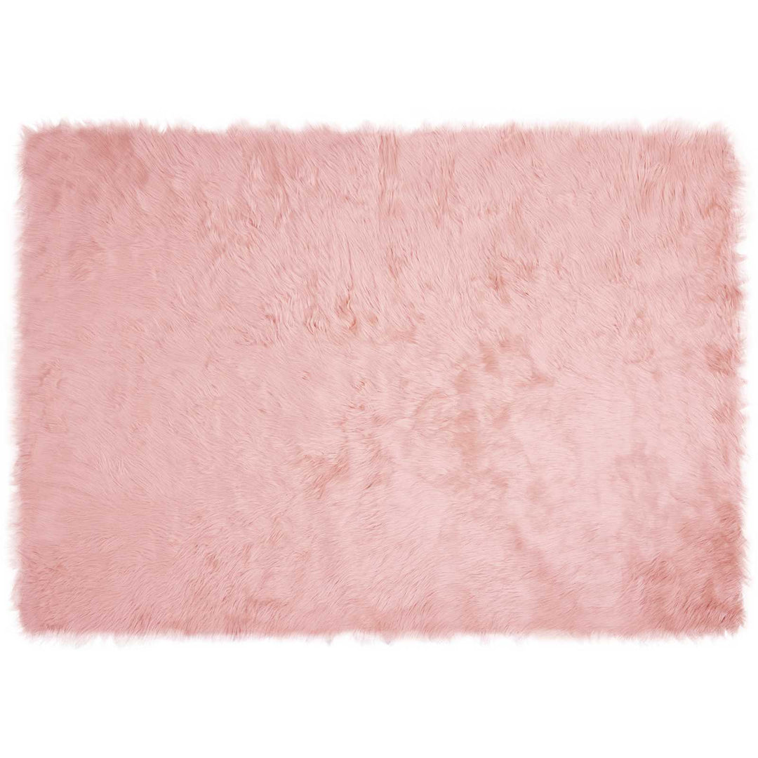 Fuskobbel lammeskindstæppe TAFALLA Lyserød 140 x 200 cm
