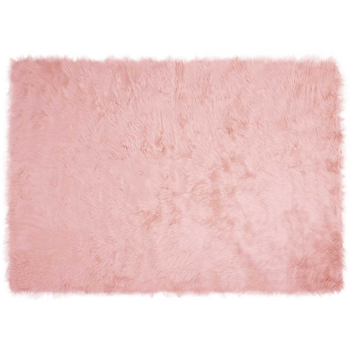 Fuskobbel lammeskindstæppe TAFALLA Lyserød 140 x 200 cm