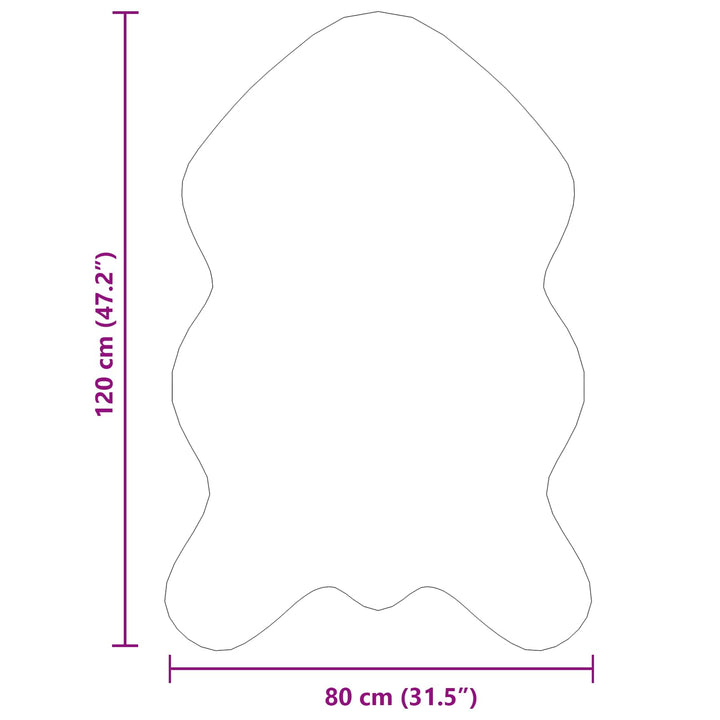 Fuskobbel lammeskindstæppe TAFALLA Sort 80 x 120 cm Polyester