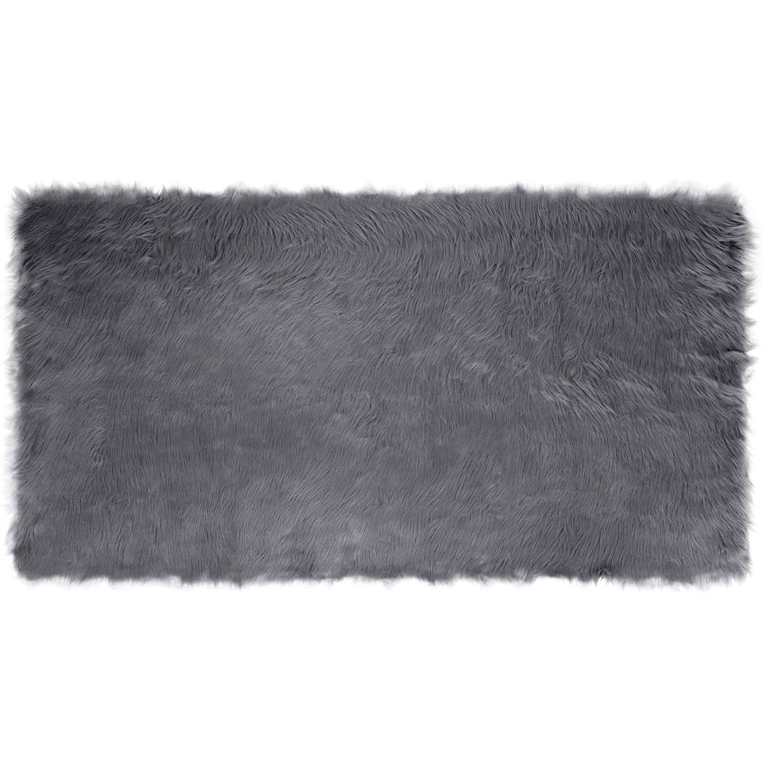 Fuskobbel lammeskindstæppe TAFALLA Antracit 80 x 150 cm