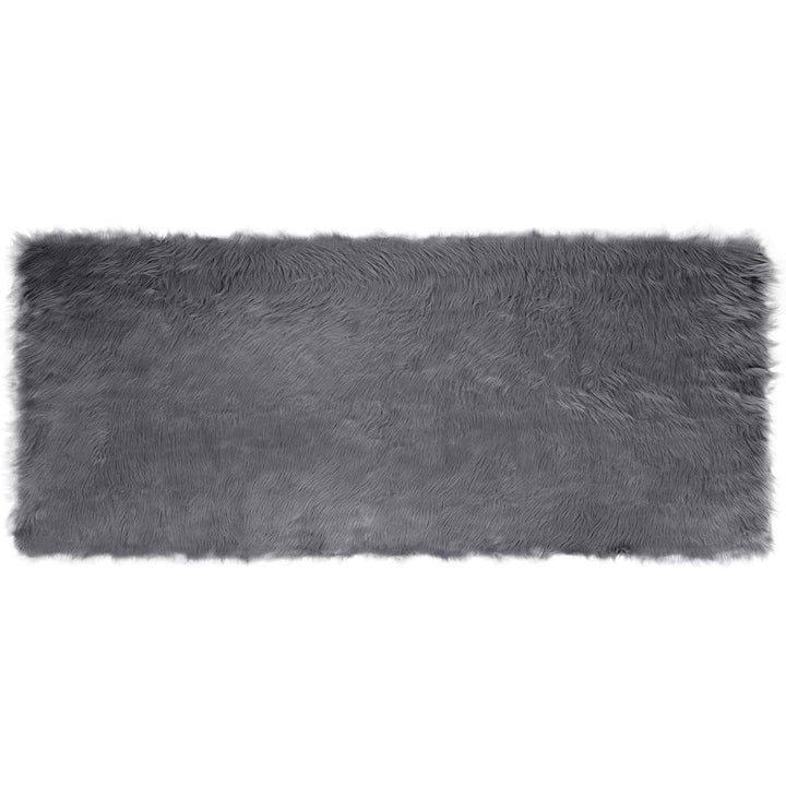 Fuskobbel lammeskindstæppe TAFALLA Antracit 80 x 200 cm