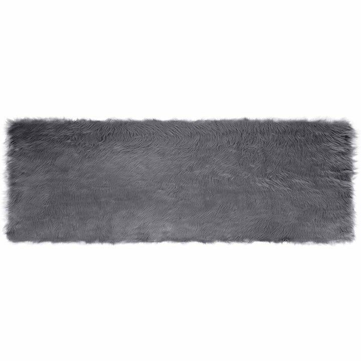 Fuskobbel lammeskindstæppe TAFALLA Antracit 80 x 250 cm