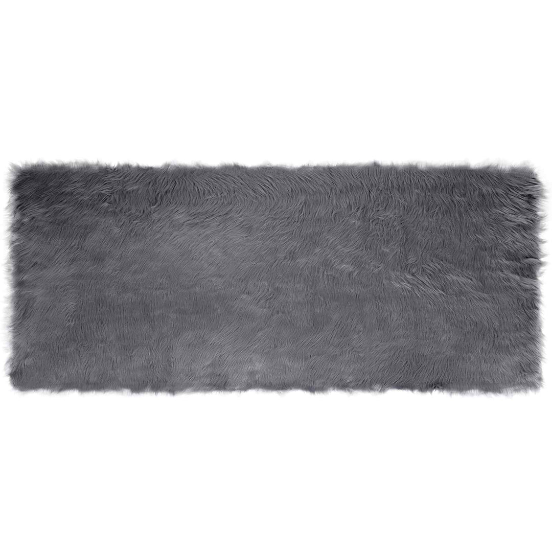 Fuskobbel lammeskindstæppe TAFALLA Antracit 100 x 200 cm