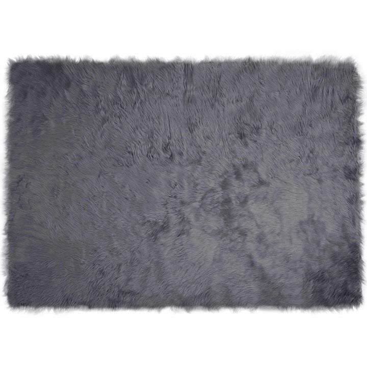 Fuskobbel lammeskindstæppe TAFALLA Antracit 120 x 170 cm