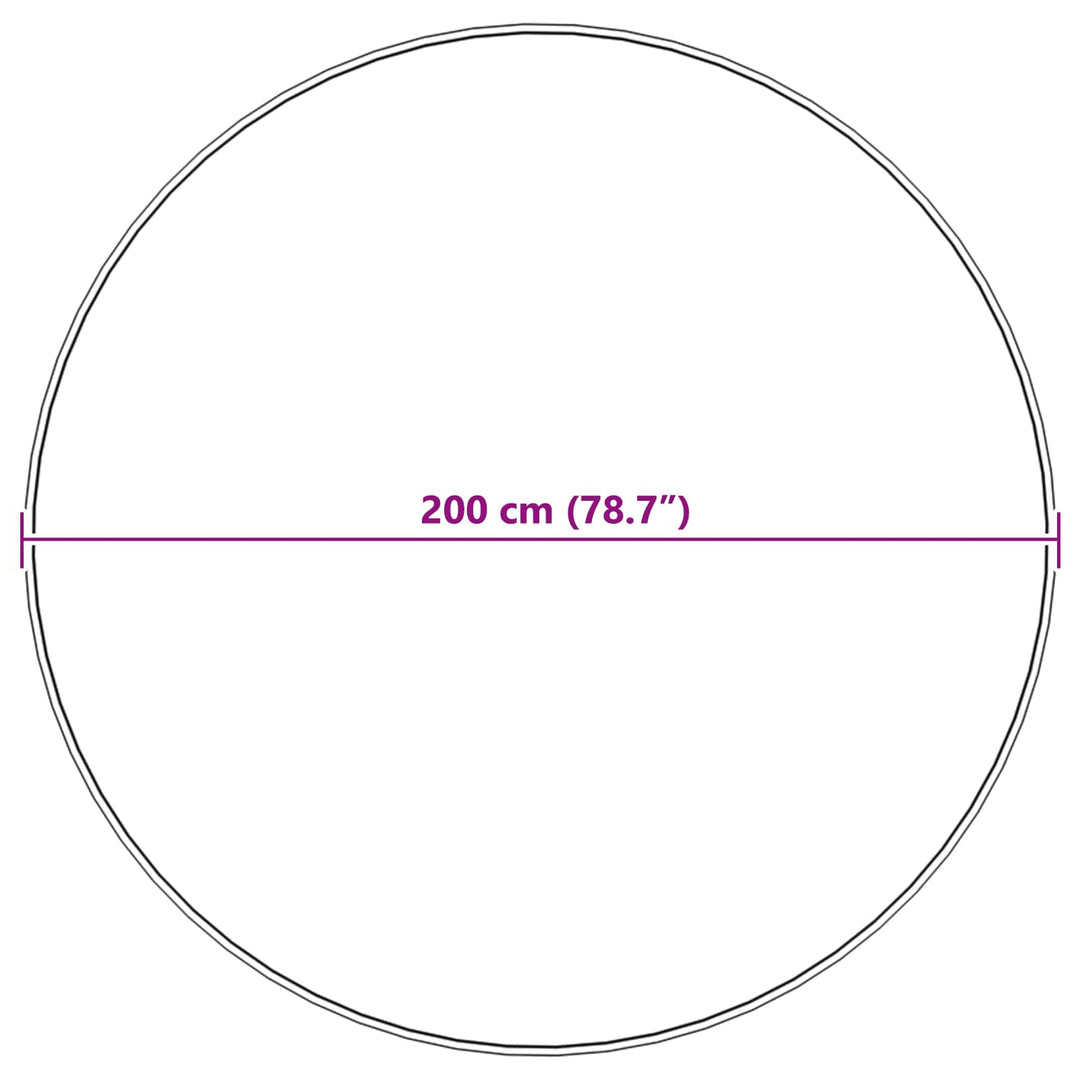Fuskobbel lammeskindstæppe TAFALLA Antracit Ø 200 cm Polyester