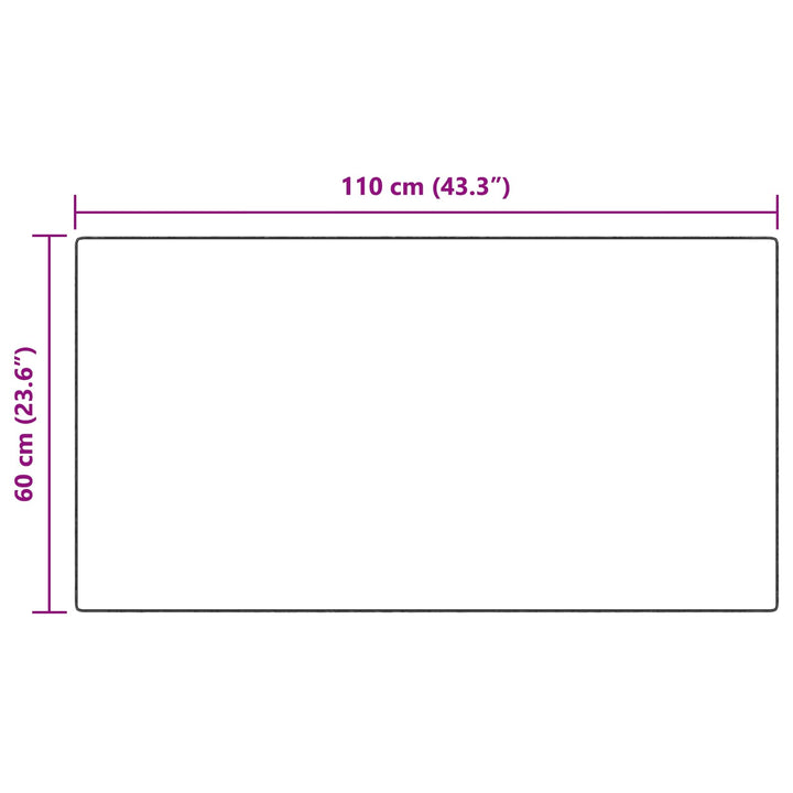 Skridsikker tæppe af kunstig kaninpels OLITE Hvid 60 x 110 cm