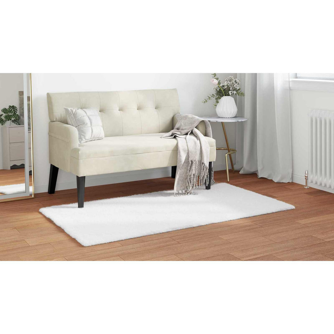 Skridsikker tæppe af kunstig kaninpels OLITE Hvid 80 x 150 cm