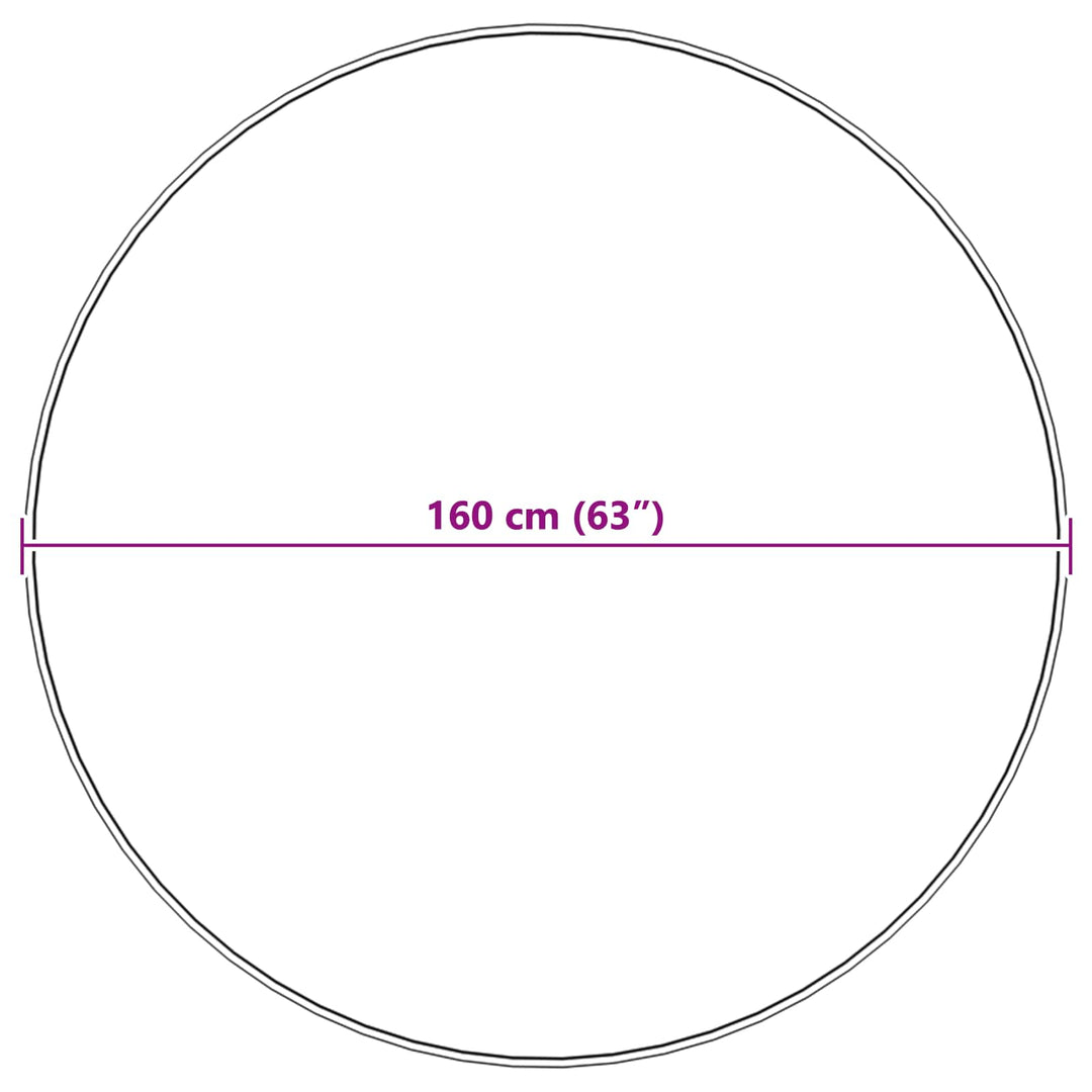 Skridsikker tæppe af kunstig kaninpels OLITE Hvid Ø 160 cm