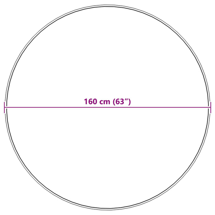 Skridsikker tæppe af kunstig kaninpels OLITE Hvid Ø 160 cm