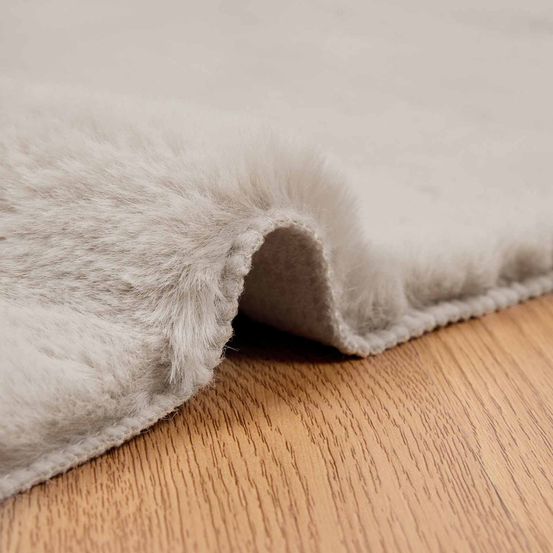Skridsikker tæppe af kunstig kaninpels OLITE Beige 200 x 280 cm