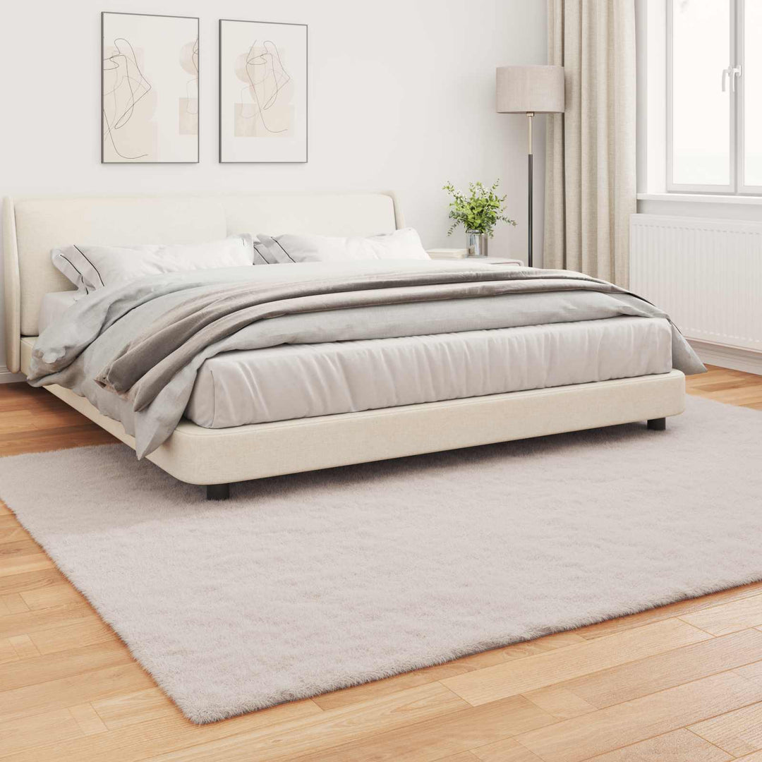 Skridsikker tæppe af kunstig kaninpels OLITE Beige 200 x 280 cm