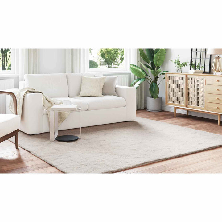 Skridsikker tæppe af kunstig kaninpels OLITE Beige 200 x 200 cm