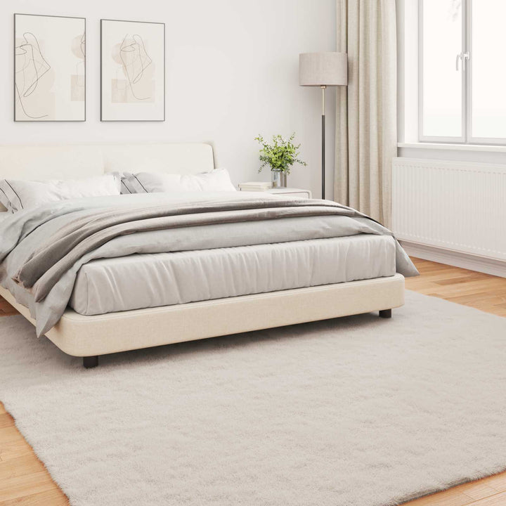 Skridsikker tæppe af kunstig kaninpels OLITE Beige 200 x 200 cm