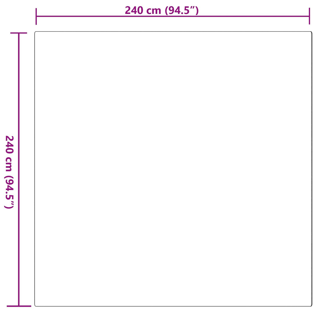 Skridsikker tæppe af kunstig kaninpels OLITE Grå 240 x 240 cm