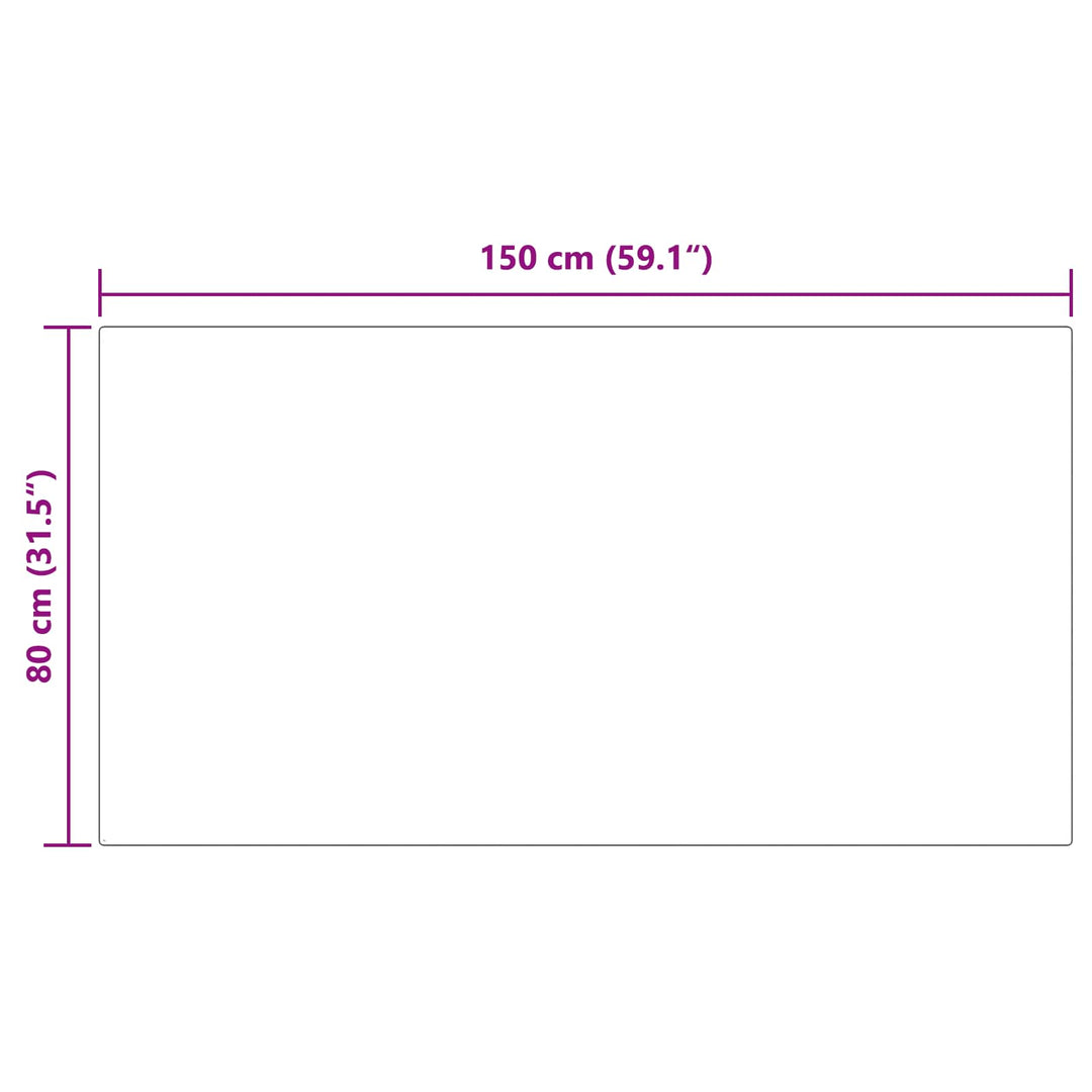 Skridsikker tæppe af kunstig kaninpels OLITE Sort 80 x 150 cm