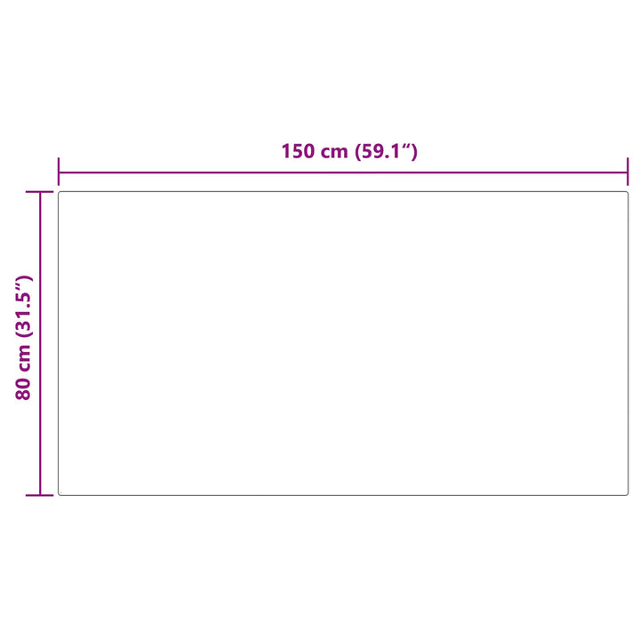 Skridsikker tæppe af kunstig kaninpels OLITE Sort 80 x 150 cm