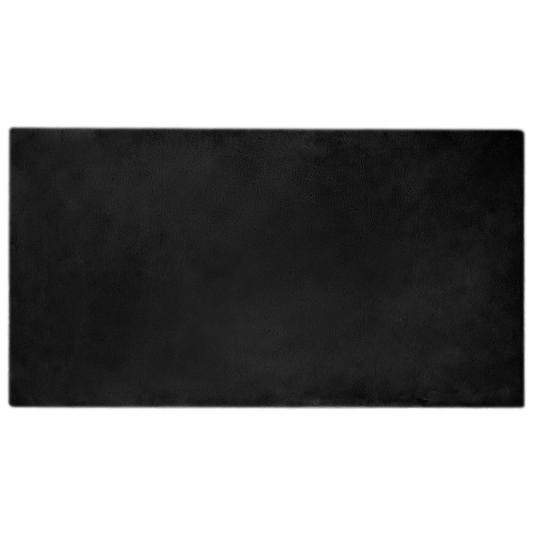 Skridsikker tæppe af kunstig kaninpels OLITE Sort 80 x 150 cm