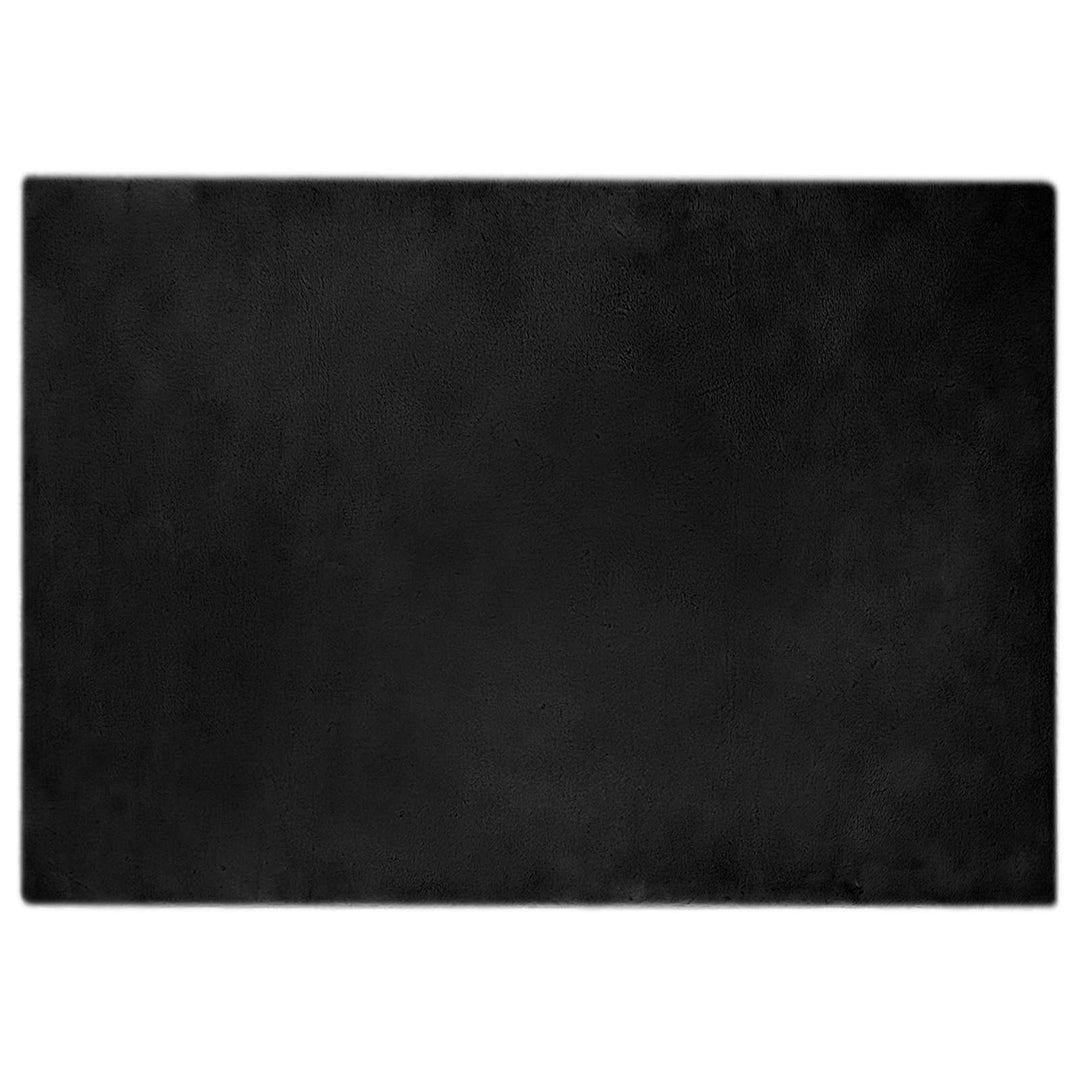 Skridsikker tæppe af kunstig kaninpels OLITE Sort 140 x 200 cm