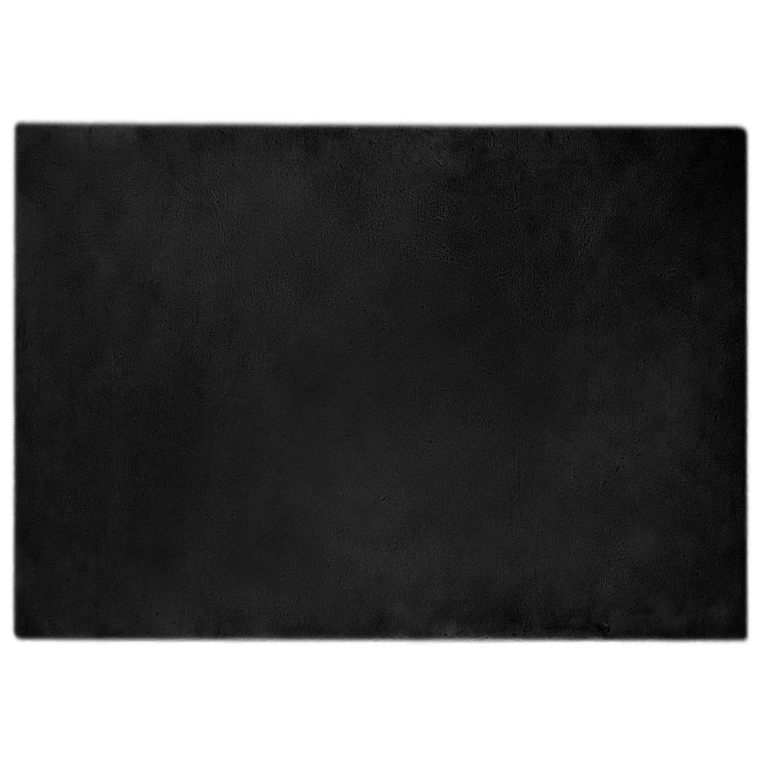 Skridsikker tæppe af kunstig kaninpels OLITE Sort 160 x 230 cm