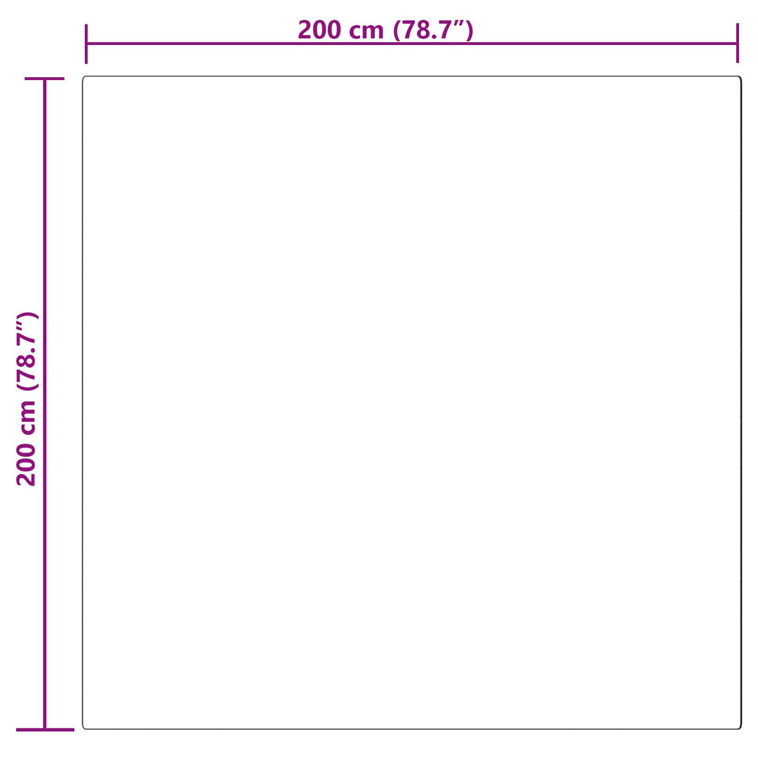 Skridsikker tæppe af kunstig kaninpels OLITE Sort 200 x 200 cm