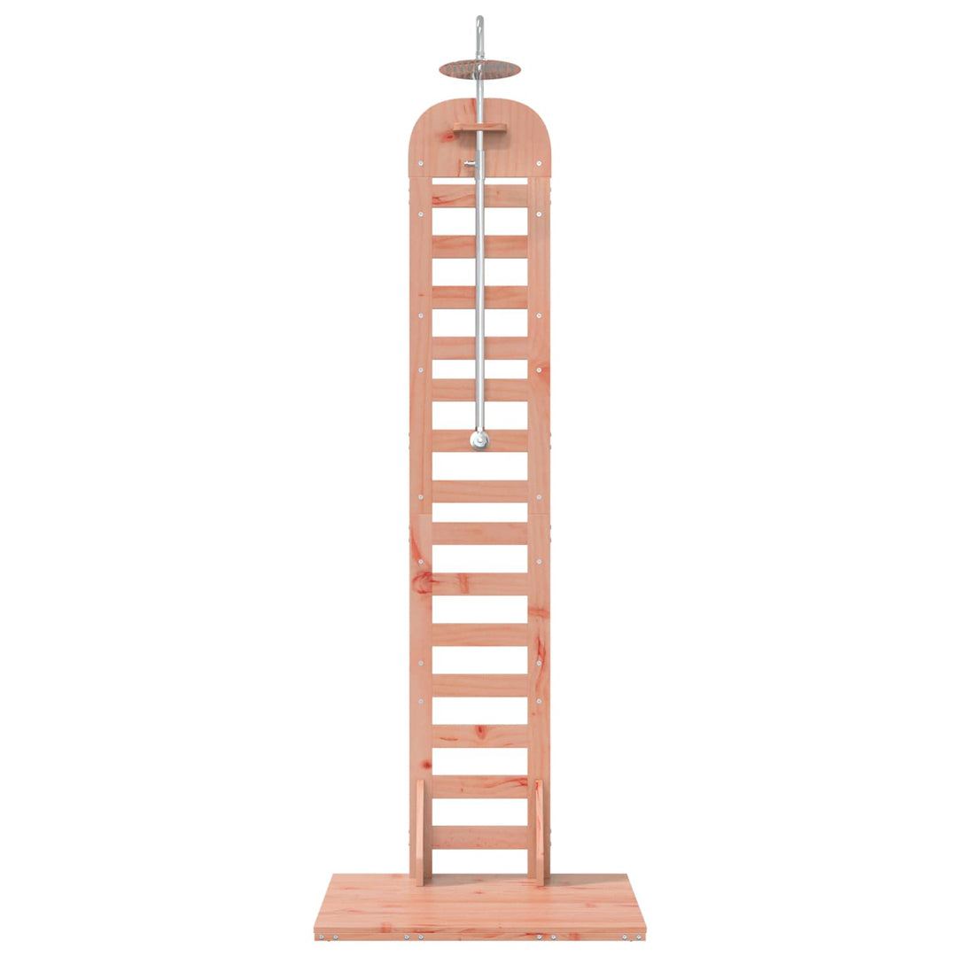 Udendørs bruser 223 cm Massiv Douglas træ og rustfrit stål