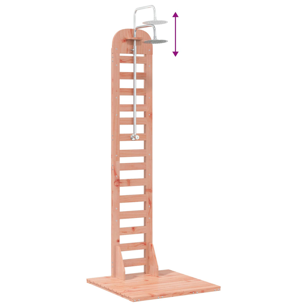 Udendørs bruser 223 cm Massiv Douglas træ og rustfrit stål