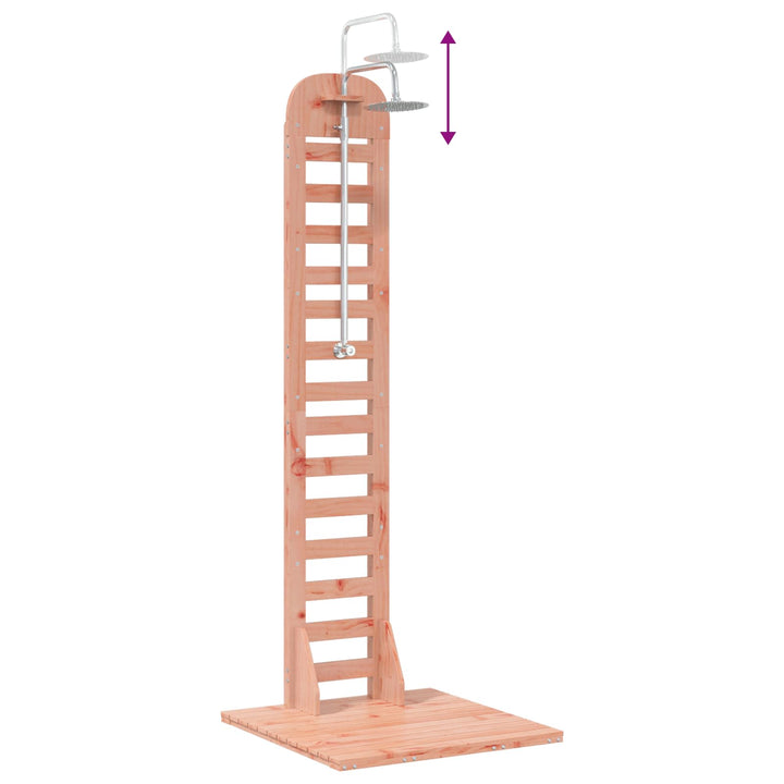 Udendørs bruser 223 cm Massiv Douglas træ og rustfrit stål
