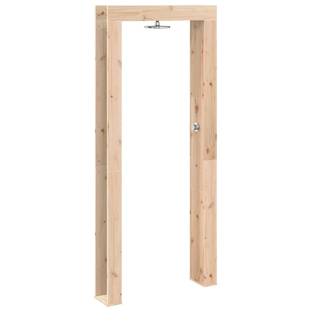 Udendørs bruser 226 cm Massivt fyrretræ og rustfrit stål