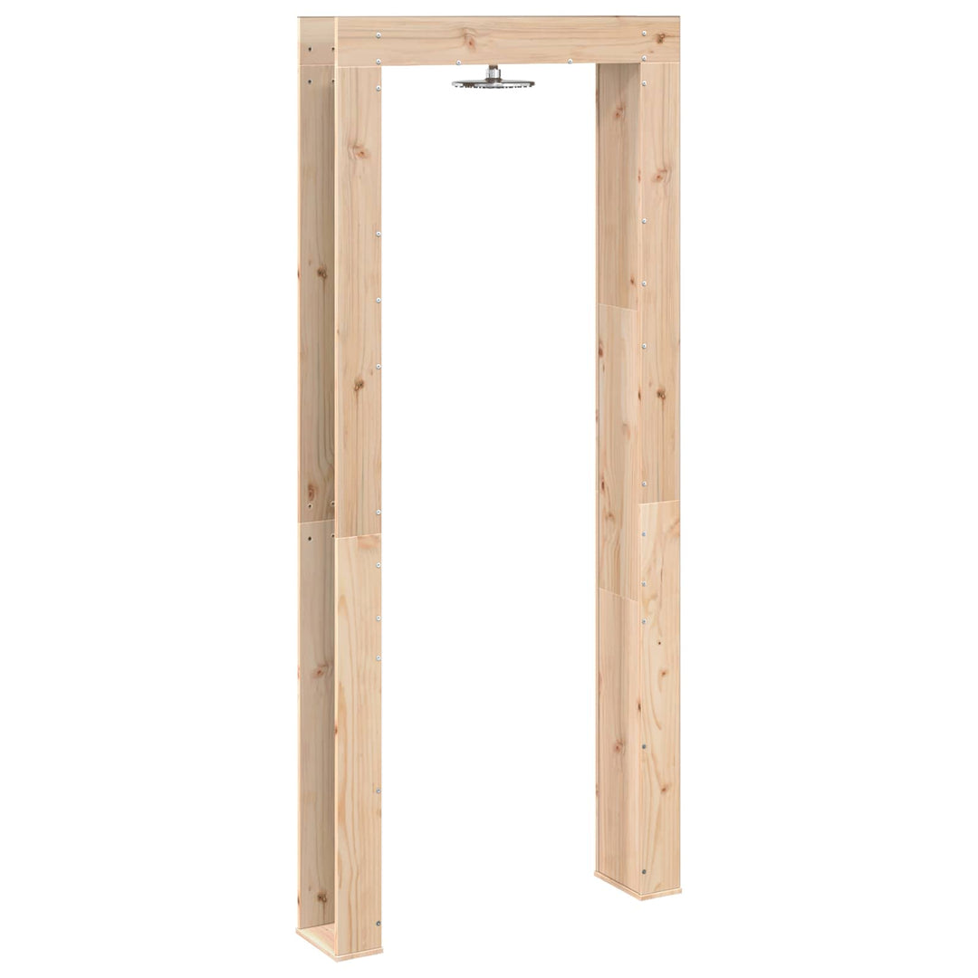 Udendørs bruser 226 cm Massivt fyrretræ og rustfrit stål