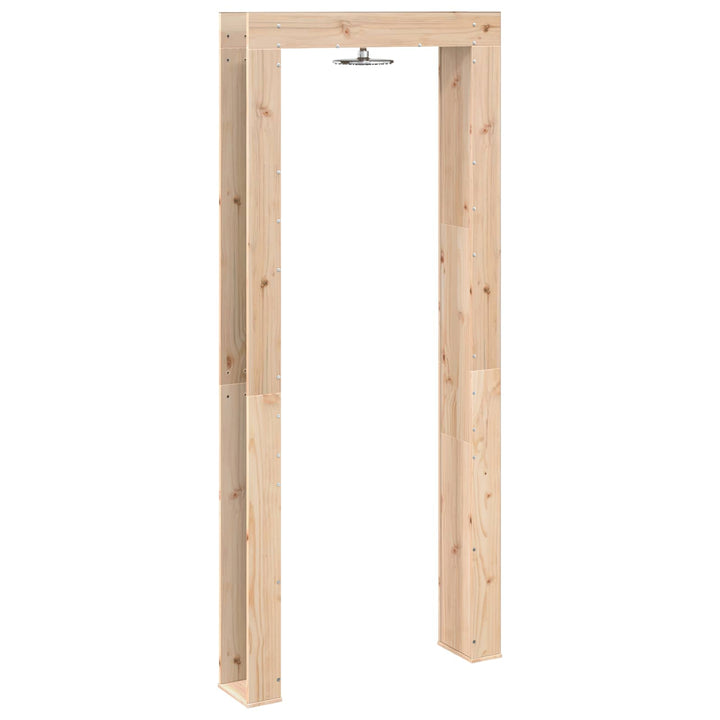 Udendørs bruser 226 cm Massivt fyrretræ og rustfrit stål