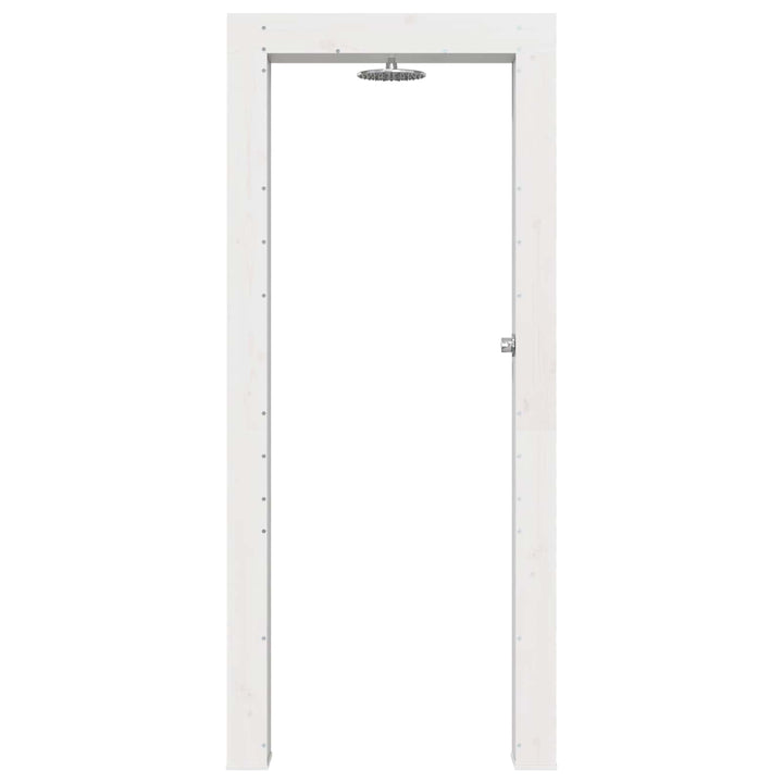 Udendørs bruser 226 cm Massivt fyrretræ og rustfrit stål Hvid