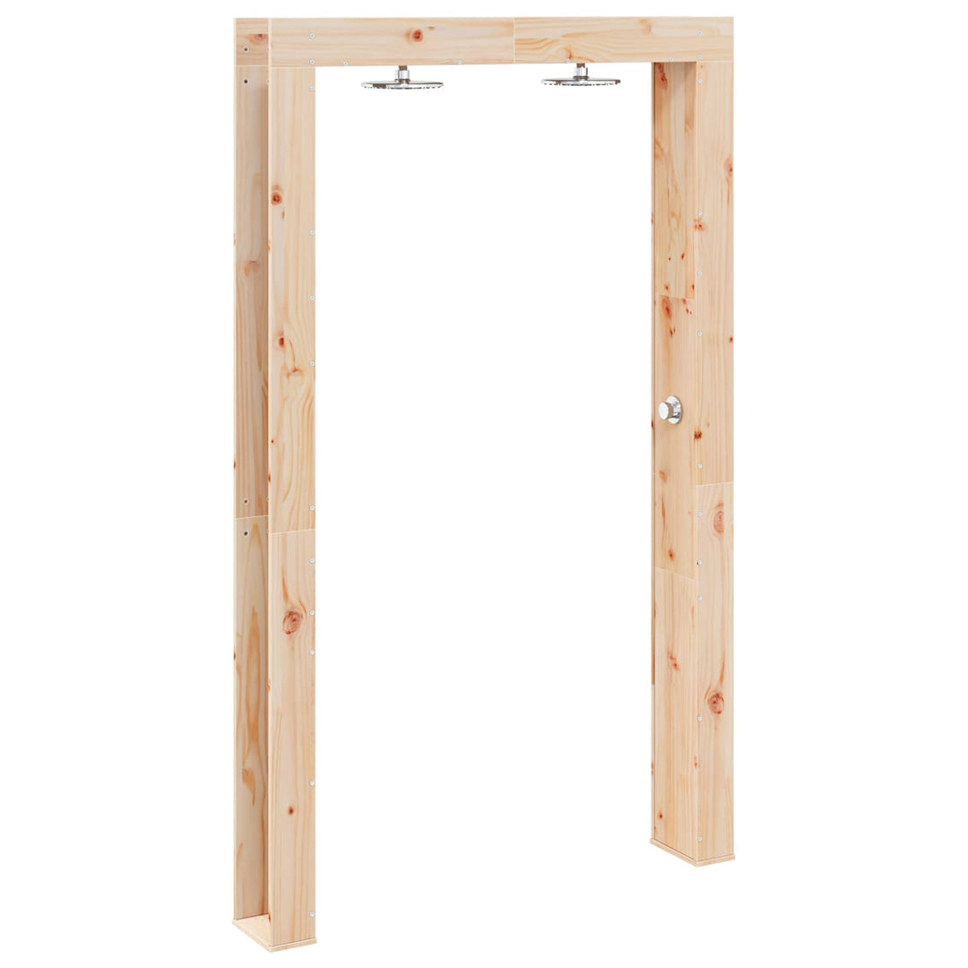 Udendørs bruser 226 cm Massivt fyrretræ og rustfrit stål