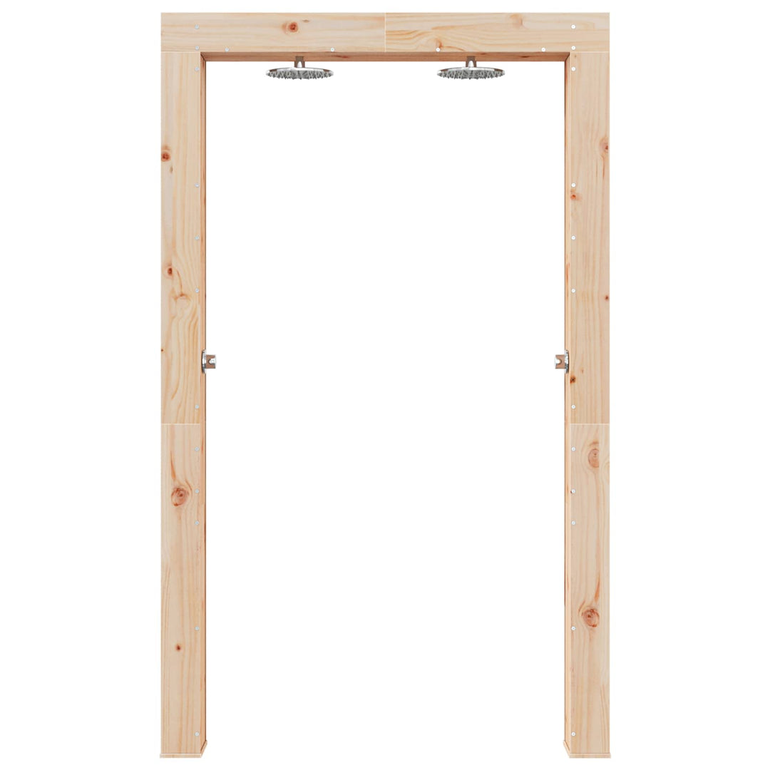 Udendørs bruser 226 cm Massivt fyrretræ og rustfrit stål
