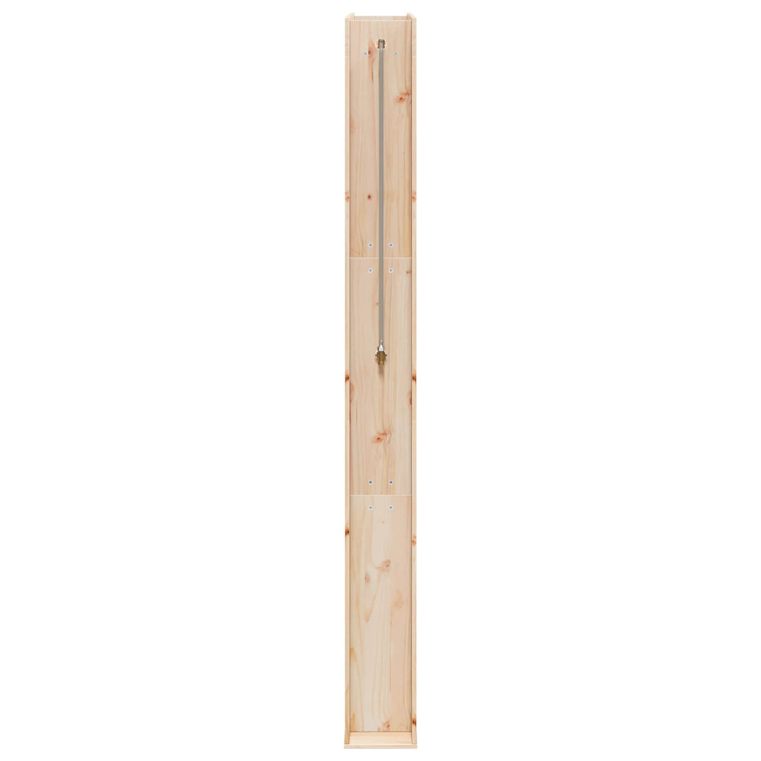 Udendørs bruser 226 cm Massivt fyrretræ og rustfrit stål