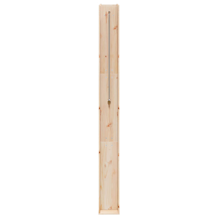 Udendørs bruser 226 cm Massivt fyrretræ og rustfrit stål
