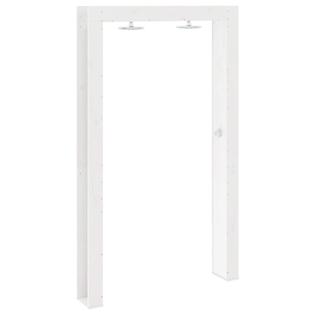 Udendørs bruser 226 cm Massivt fyrretræ og rustfrit stål Hvid