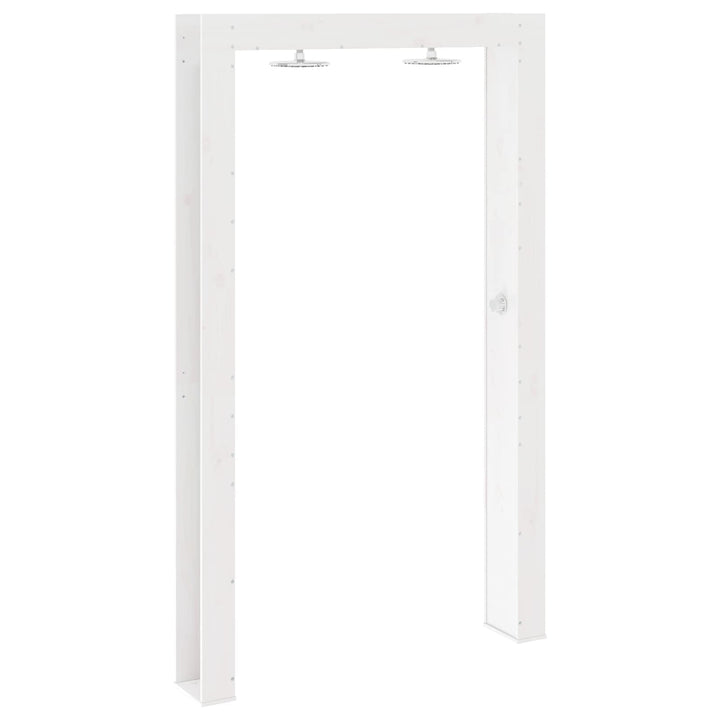 Udendørs bruser 226 cm Massivt fyrretræ og rustfrit stål Hvid