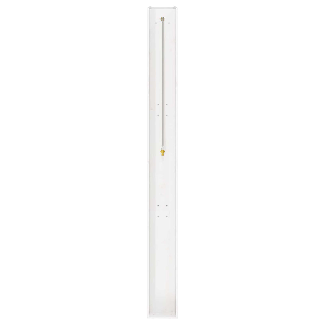 Udendørs bruser 226 cm Massivt fyrretræ og rustfrit stål Hvid