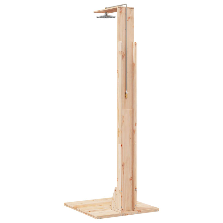Udendørs bruser 214,5 cm Massivt fyrretræ og rustfrit stål