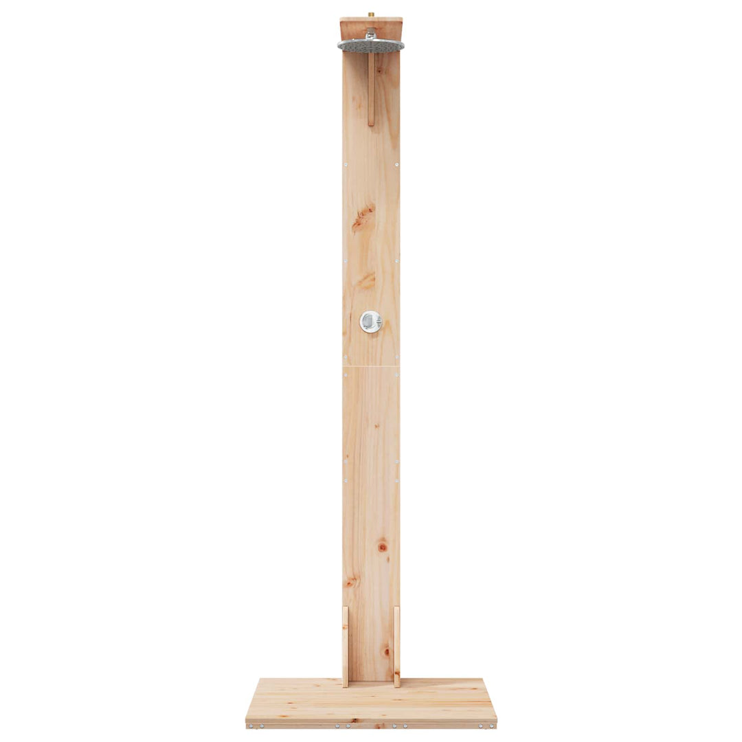 Udendørs bruser 214,5 cm Massivt fyrretræ og rustfrit stål