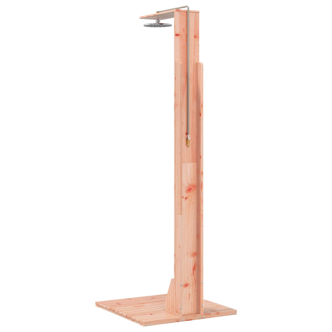 Udendørs bruser 214,5 cm Massiv Douglas træ og rustfrit stål